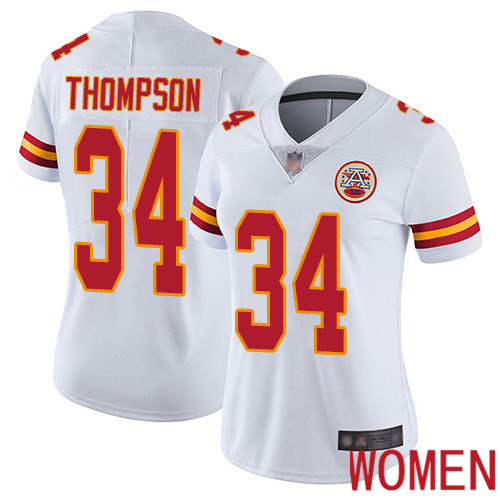 Women Kansas City Chiefs #34 Thompson Darwin White Vapor Untouchable Limited Player Football Nike NFL Jersey->kansas city chiefs->NFL Jersey